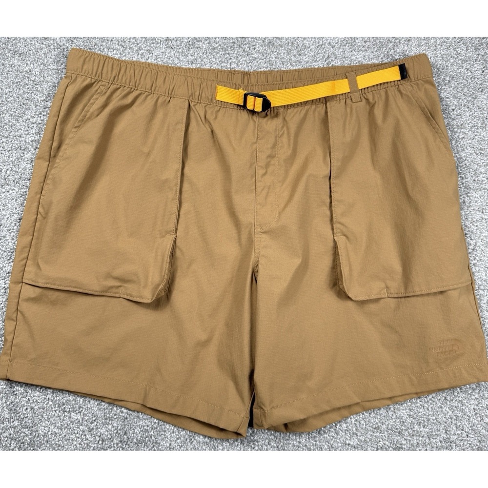 The North Face Class V Shorts Mens XXL Khaki Ripstop Hiking Fishing Trail